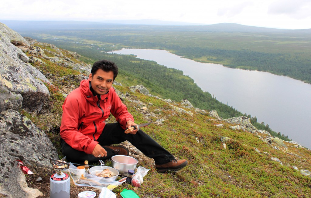 Lunch på Jakobshöjden vid Grövelsjön