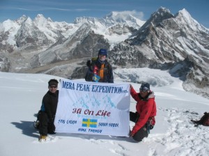 Delar av Mera Peak expedition