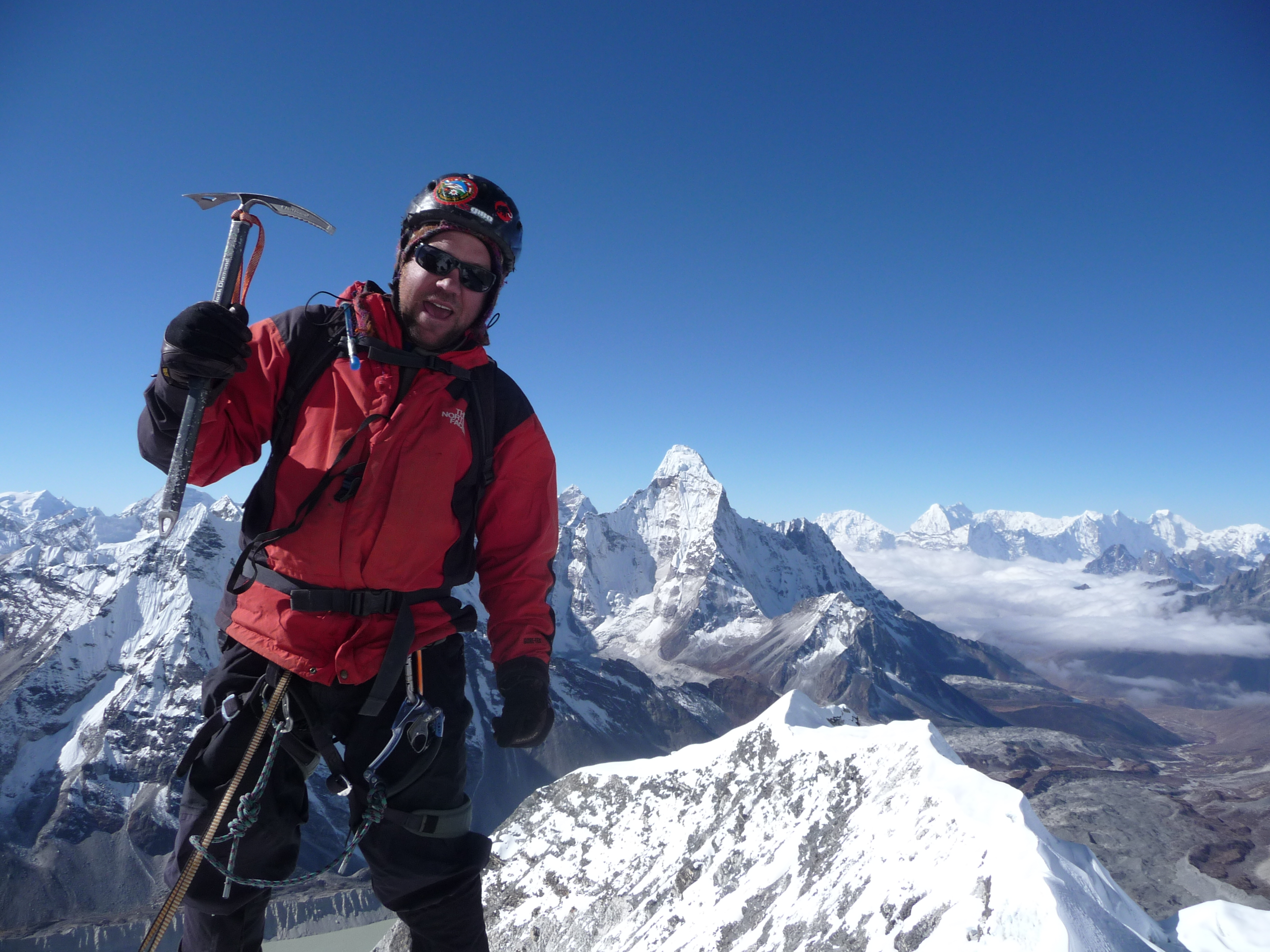 On the summit of Island Peak On the summit of Island Peak