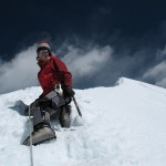Christina på Island Peak