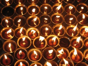 "Butterlamps" vid Bodnath "Butterlamps" vid Bodnath